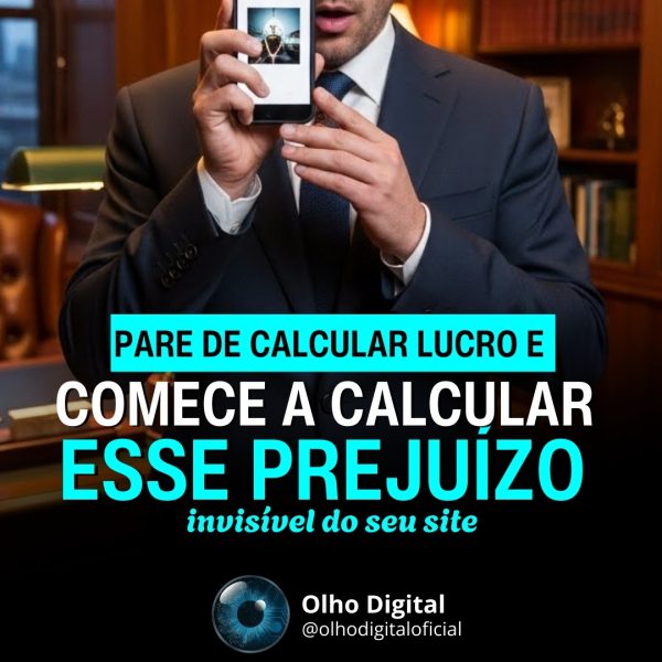 80 de cada 100 pessoas acessam pelo celular. Se seu site não funciona ali, nós já calculamos: é prejuízo todo santo mês. 😰