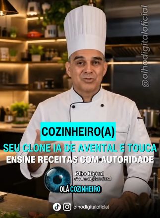 🍳 Cozinheiro(a): sua comida merece um apresentador digital!